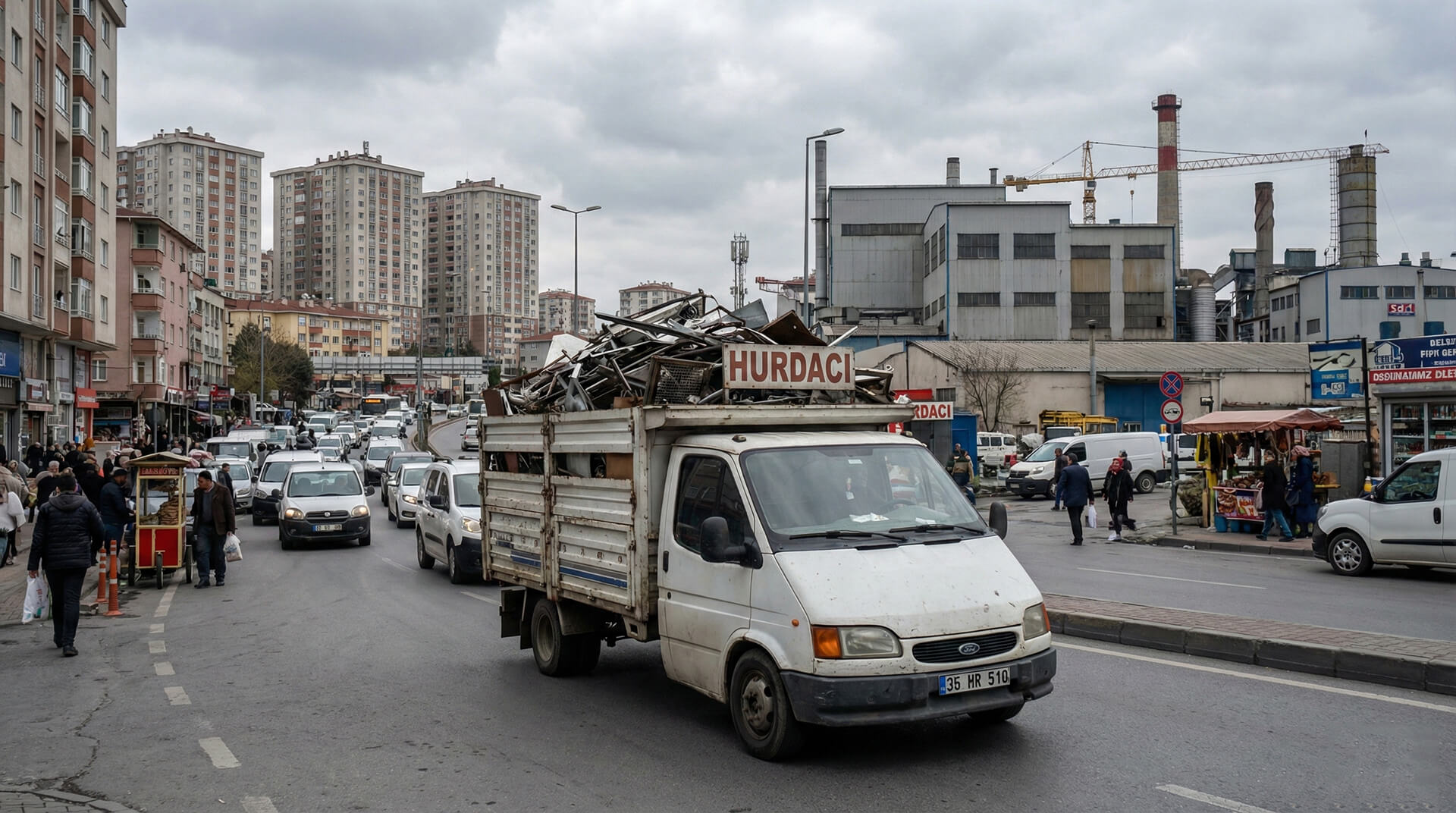 Esenyurt hurdacı firması Kıraç sanayi ve konut bölgesi hurda alım aracı